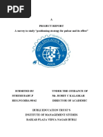 Download Positioning Strategy for Pulsar and Its Effect by Suresh Babu Reddy SN37843313 doc pdf