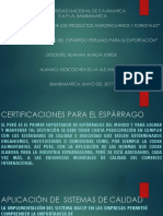 Certificaciones Del Espárrago