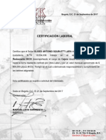Certificacion Laboral Ulises Cajero
