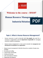Unit - 1 - Human Resource Management and Industrial Relations