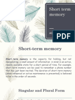 Short Term Memory (Grace, Alex, Agnes)