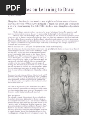 Some Notes on Learning to Draw