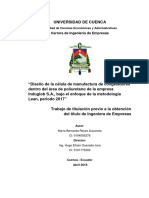 Diseño de célula de manufactura para mejorar la eficiencia en la producción de congeladores