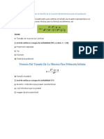 Fórmula Del Tamaño de Muestra