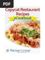 Restaurant Copycat Ecookbook 2012 PDF