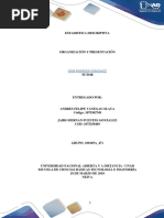 Unidad 1 Paso 2– Organización y Presentación Relacionar Nociones Básicas, Clasificar, Tabular y Presentar La Información