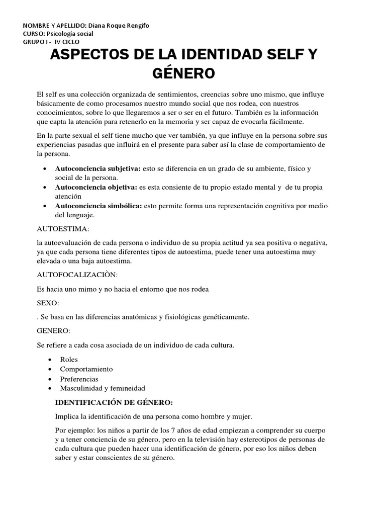 Identidad y género en la psicología social | PDF | Relaciones ...