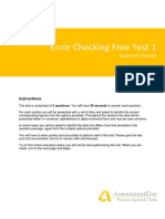 Error Checking Free Test 1: Assessmentday