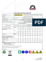 Maintenance Record of Battery