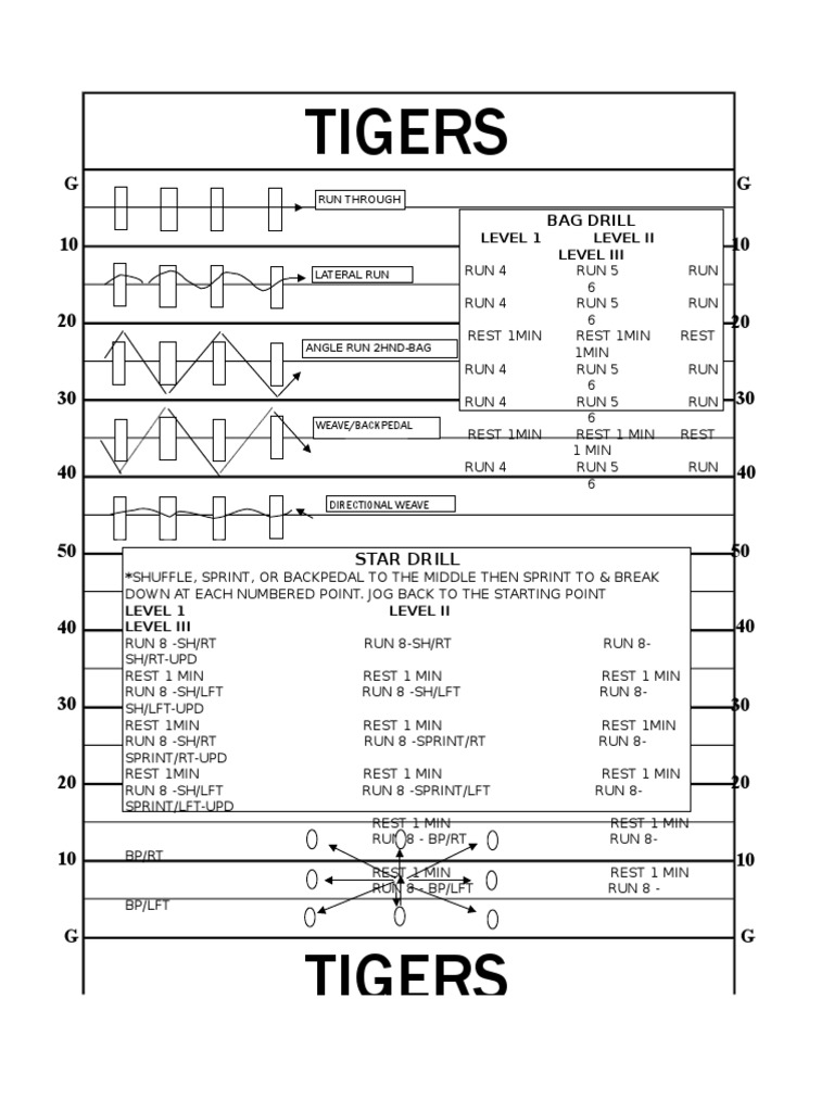 Tiger Drills: Speed and Agility Training | PDF
