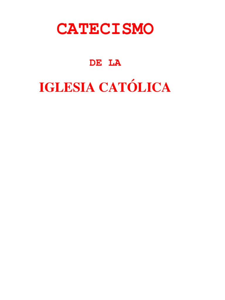 Catecismo de la Iglesia Católica: Introducción | PDF | Religión y ...