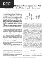 Compensation Method for Multistage Opamps WithaHigh Capacitive Load Using Negative Capacitance