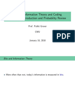 Information Theory and Coding Lecture Introduction