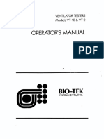 Bio-Tek VT-2 Ventilator Tester - User Manual PDF