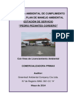 Auditoría Ambiental de Cumplimiento (Aac) Del Plan de Manejo Ambiental Estación de Servicio "Pedro Pezantes Cordero"