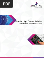 Emertxe Oracle 11g Syllabus