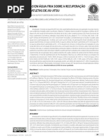 Efeito Da Imersão Em Água Fria Sobre a Recuperação Pós Esforço Em Atletas de Jiu Jitsu