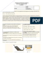 Prueba diagnóstica de Lenguaje y Comunicación sobre deportes y amor