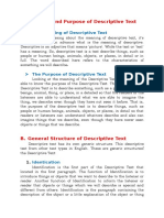 A. Meaning and Purpose of Descriptive Text