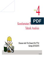 Bab 4 Keselamatan Proses Dan Teknik Analisis