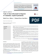 Value of Chest Ultrasound in Diagnosis of Community Acquired Pneumonia