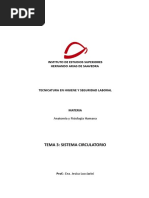 MEDIC DEL TRABAJO I- APUNTE 3 - Sistema Circulatorio - Inst. Saavedra