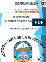 INVESTIGACIÒN II - POSGRADO UPLA-ABRIL 2018