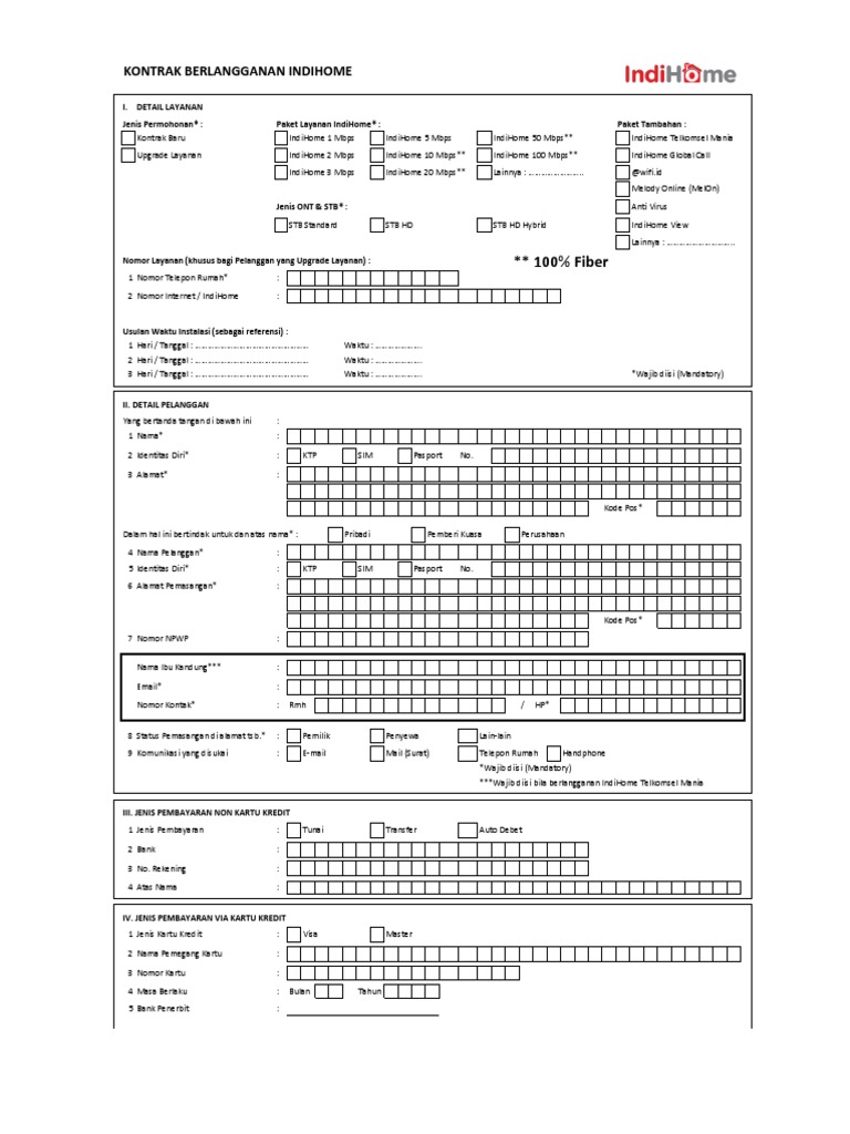 Form & Syarat Ketentuan Berlangganan | PDF