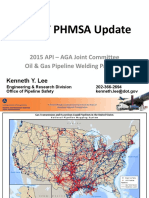 Usdot Phmsa Update: 2015 API - AGA Joint Committee Oil & Gas Pipeline Welding Practices