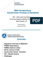 PHMSA Perspectives Construction Process & Standards