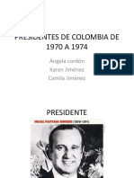 Presidentes de Colombia de 1970 A 1974