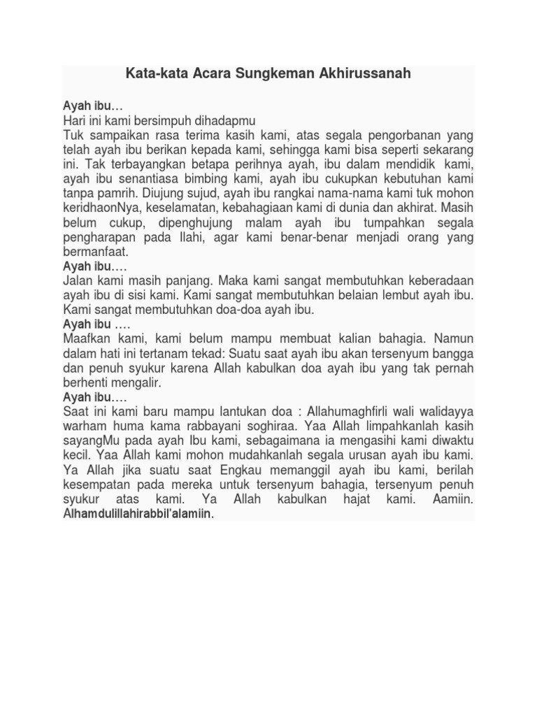 Kata Kata Pelepasan
