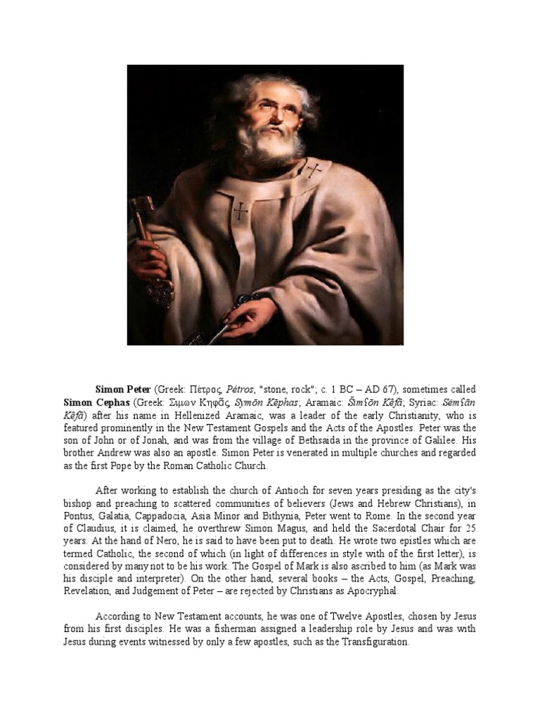 Simon Peter: Apostle and Leader | PDF | Saint Peter | Jesus