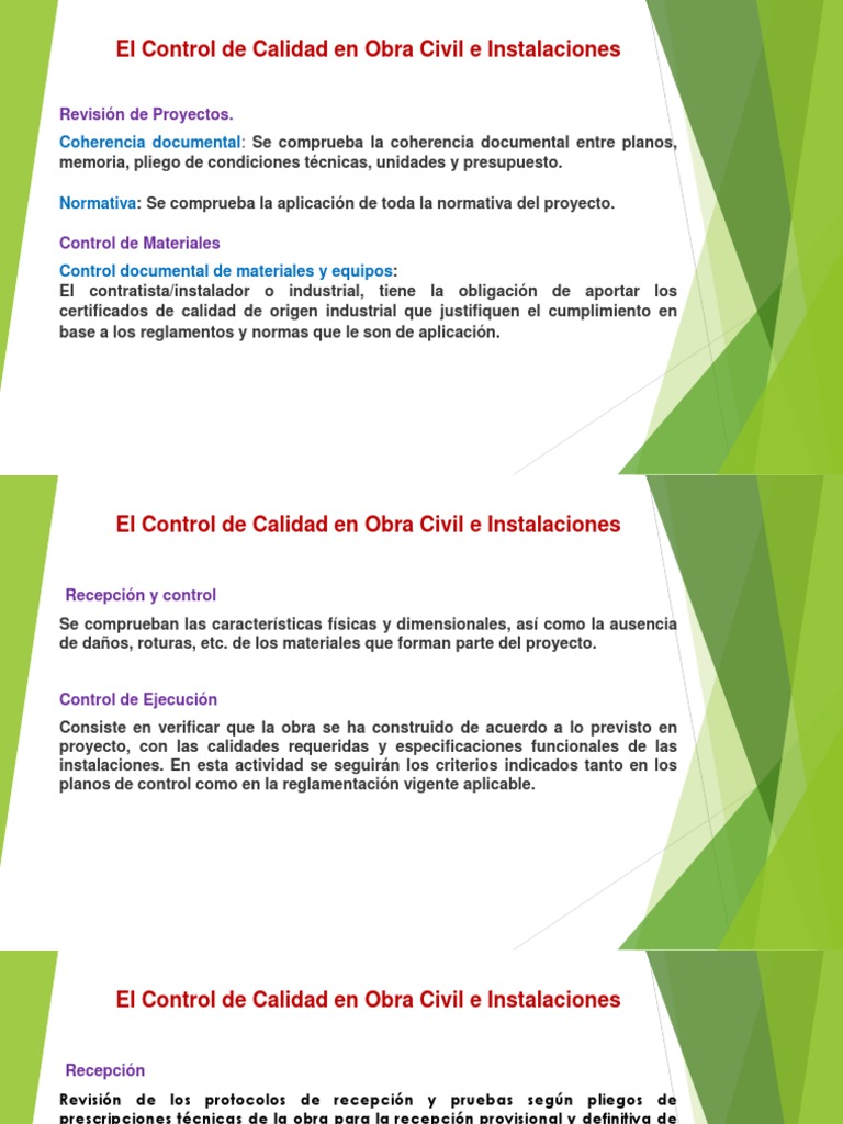 Control de Calidad en Obras Civiles | PDF | Calidad (comercial ...