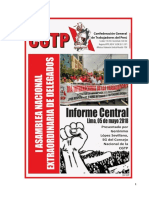 INFORME POLÍTICO SINDICAL A LA I AND EXTRAORDINARIA Presentado por Gerónimo López SG del Consejo Nacional de la Confederación General de Trabajadores del Perú (CGTP) Lima 5 de mayo 2018