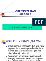 Pertemuan Minggu Ke 2 One Way Anova