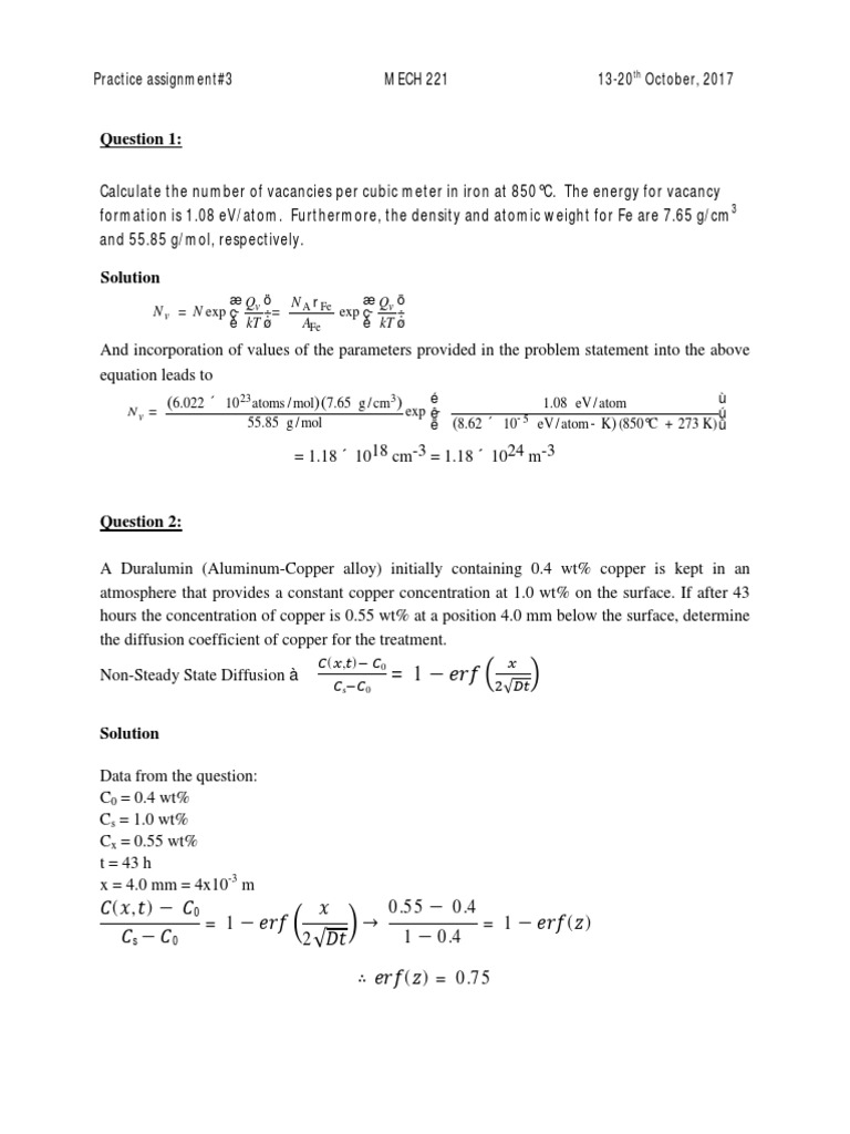 Solutions Of Practice Questions 3 Strength Of Materials Fracture