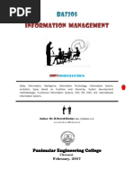 2017 Unit-I Information Management by Dr.K.Suresh Kumar, PEC 