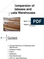 A Comparsion of Databases and DataWarehouses