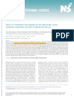 Effects of Monobutyrin and Tributyrin On Liver Lipid Profile Caecal Microbiota Composition and Scfa in Highfat Dietfed Rats