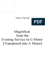 Purcell 'Evening Service in G Minor (Magnificat) ' - Continuo