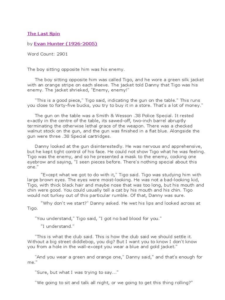 The Last Spin Word PDF Projectile Weapons Firearms