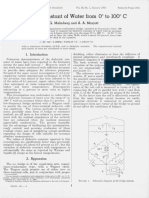 Dielectric Constant of Water From 0 To 100 C: C. G - Malmberg and A. A. Maryott