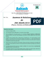 JEE Main 2018 Code A Solution by Aakash Institute