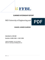 FFBL Internship Report