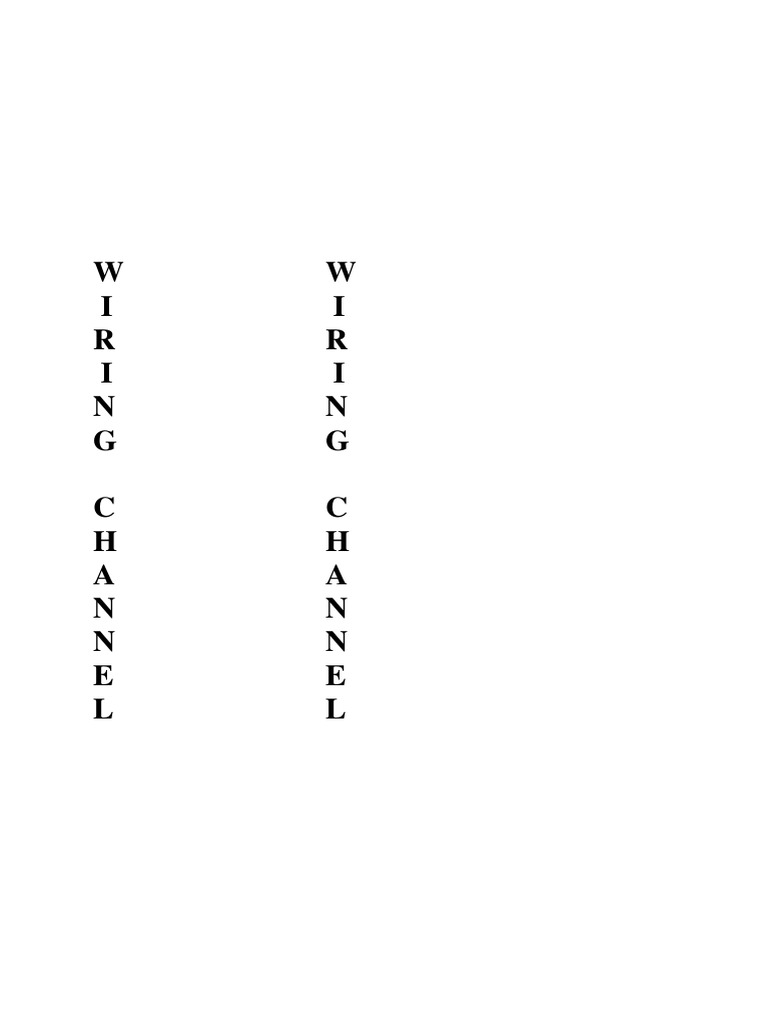 W Wiring Channel | PDF