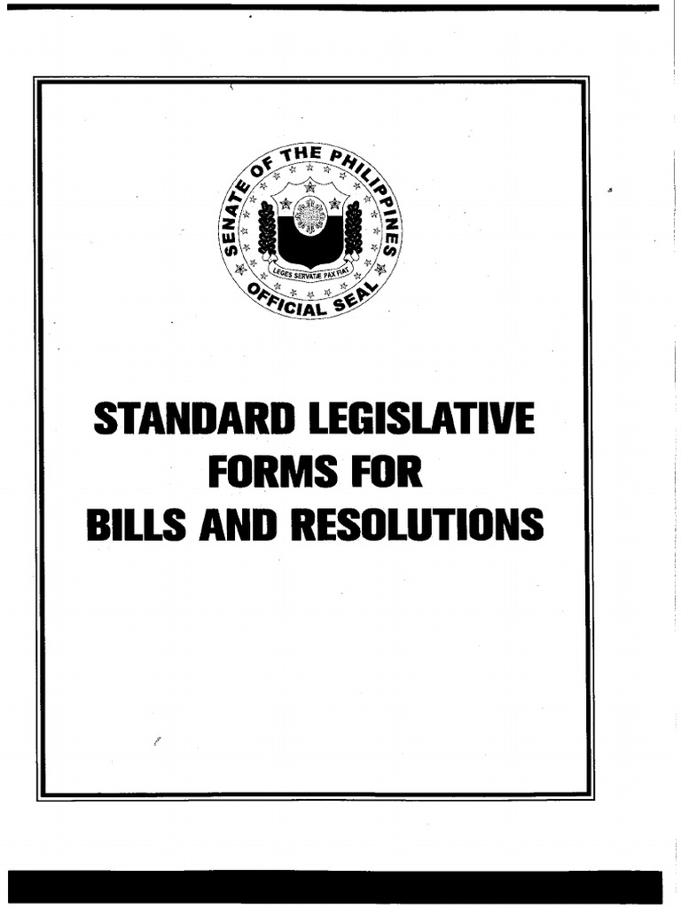 Senate Standard Legislative Forms PDF