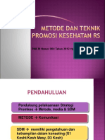 Metode Dan Teknik Promosi Kesehatan Rs