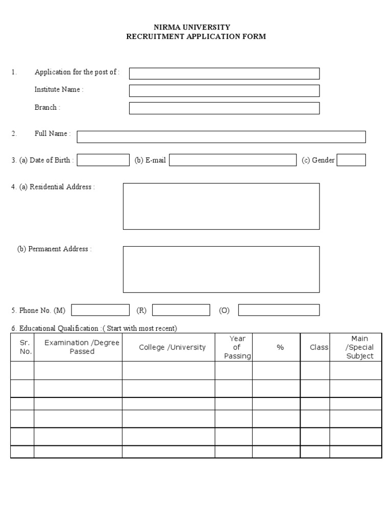 Application - Format NIRMA | PDF | Behavior Modification | Learning