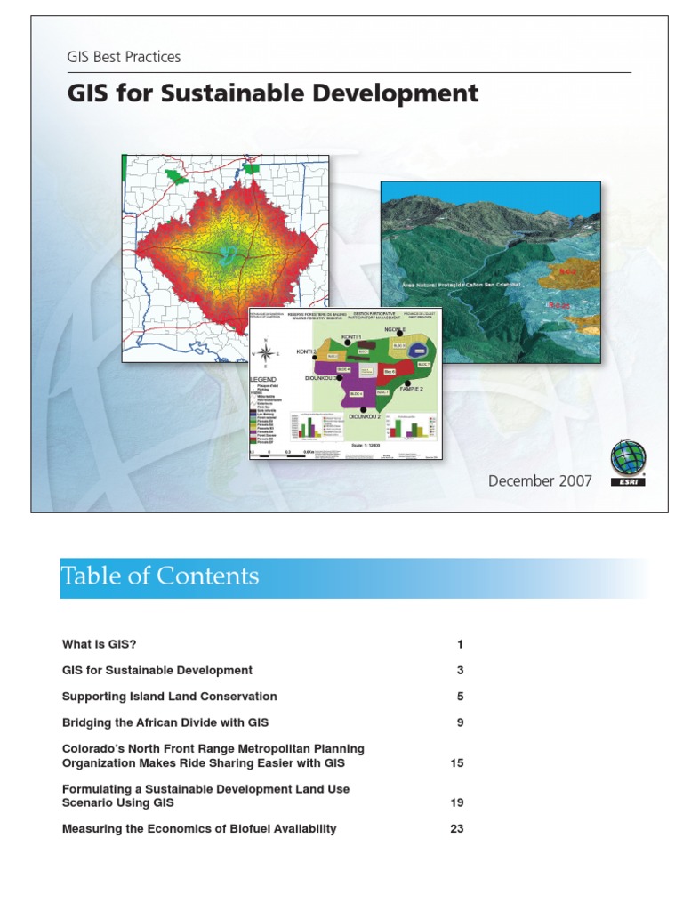 GIS For Sustainable-Development PDF | PDF | Esri | Geographic ...
